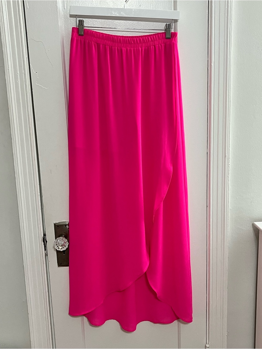 Lush Neon Pink Tulip Maxi Skirt Size M - Picture 7 of 8
